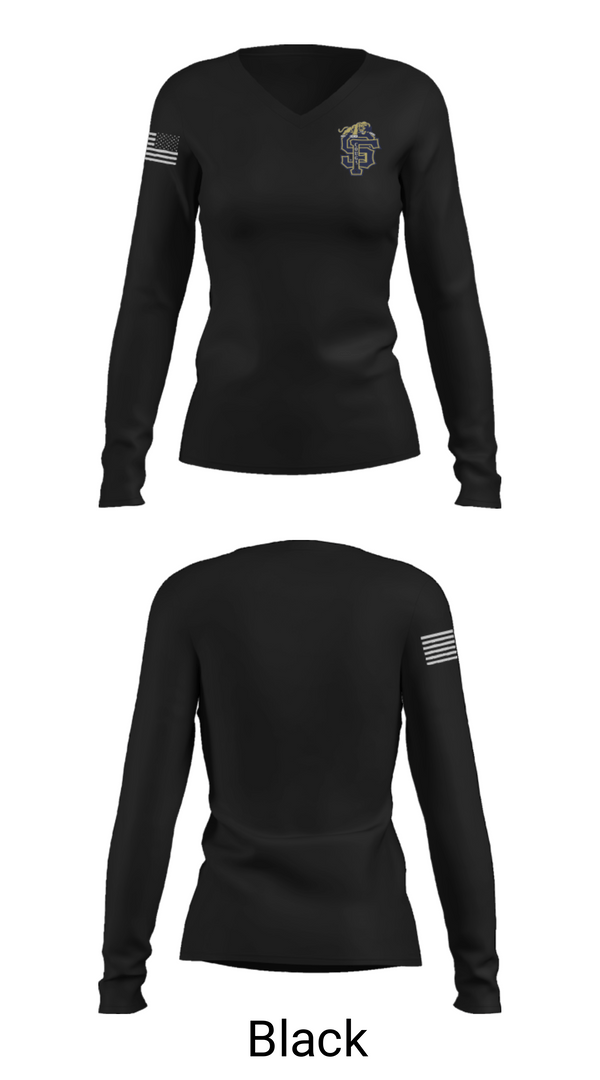 Women's Long Sleeve Vneck Shirt, Sumner-Fredericksburg High School Basketball, Women's Basketball, Teamtime, Team time, sublimation, custom sports apparel, team uniforms, spirit wear, spiritwear, sports uniforms, custom shirts, team store, custom team store, fundraiser sports, apparel fundraiser