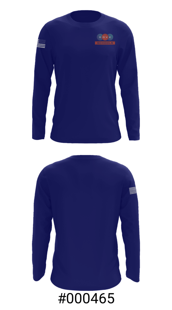 Long Sleeve Performance Shirt, Dove Science Academy Middle School-South Okc, Spirit Store, Teamtime, Team time, sublimation, custom sports apparel, team uniforms, spirit wear, spiritwear, sports uniforms, custom shirts, team store, custom team store, fundraiser sports, apparel fundraiser