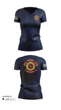 Old Ocean Fire Department 97753494 Women's Short Sleeve V-neck Shirt - 22