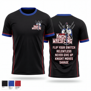 Short Sleeve Rash Guard Shirt, Lawrence County Knights, Wrestling, Teamtime, Team time, sublimation, custom sports apparel, team uniforms, spirit wear, spiritwear, sports uniforms, custom shirts, team store, custom team store, fundraiser sports, apparel fundraiser