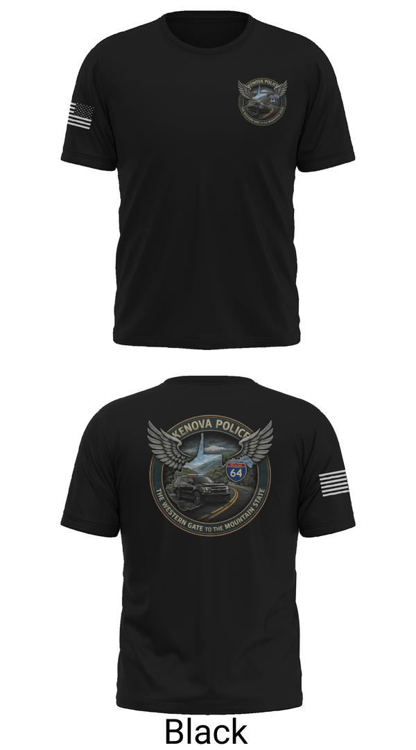 Old School Cotton Feel Shirt, Kenova Police Department, Police, Teamtime, Team time, sublimation, custom sports apparel, team uniforms, spirit wear, spiritwear, sports uniforms, custom shirts, team store, custom team store, fundraiser sports, apparel fundraiser
