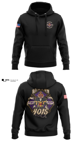 Hoodie, Benton Fire, Fire Department, Teamtime, Team time, sublimation, custom sports apparel, team uniforms, spirit wear, spiritwear, sports uniforms, custom shirts, team store, custom team store, fundraiser sports, apparel fundraiser