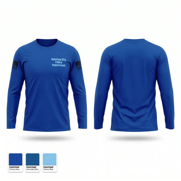 Long Sleeve Performance Shirt, Rainbow City Police Department, Police, Teamtime, Team time, sublimation, custom sports apparel, team uniforms, spirit wear, spiritwear, sports uniforms, custom shirts, team store, custom team store, fundraiser sports, apparel fundraiser