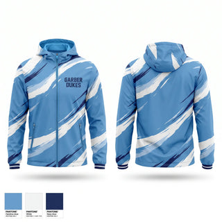 Windbreaker, Garber Dukes, Wrestling, Teamtime, Team time, sublimation, custom sports apparel, team uniforms, spirit wear, spiritwear, sports uniforms, custom shirts, team store, custom team store, fundraiser sports, apparel fundraiser