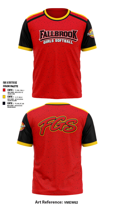 Fallbrook girls softball Short Sleeve Performance Shirt - 5