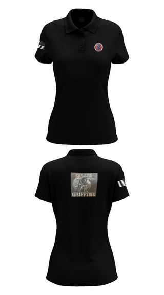 Womens Short Sleeve Performance Polo, 345th TRS, , Teamtime, Team time, sublimation, custom sports apparel, team uniforms, spirit wear, spiritwear, sports uniforms, custom shirts, team store, custom team store, fundraiser sports, apparel fundraiser