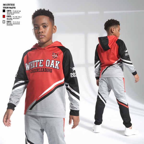 Hoodie, White Oak Cheer, Cheer, Teamtime, Team time, sublimation, custom sports apparel, team uniforms, spirit wear, spiritwear, sports uniforms, custom shirts, team store, custom team store, fundraiser sports, apparel fundraiser