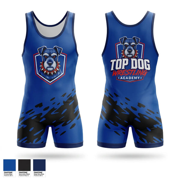 Wrestling Singlet, Top Dog Wrestling Academy, Wrestling, Teamtime, Team time, sublimation, custom sports apparel, team uniforms, spirit wear, spiritwear, sports uniforms, custom shirts, team store, custom team store, fundraiser sports, apparel fundraiser