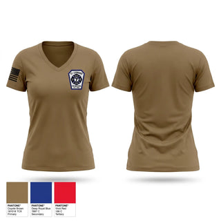 Womens Short Sleeve Vneck Shirt, St. Leonard Volunteer Fire & Rescue Co. 7, Fire Department, Teamtime, Team time, sublimation, custom sports apparel, team uniforms, spirit wear, spiritwear, sports uniforms, custom shirts, team store, custom team store, fundraiser sports, apparel fundraiser