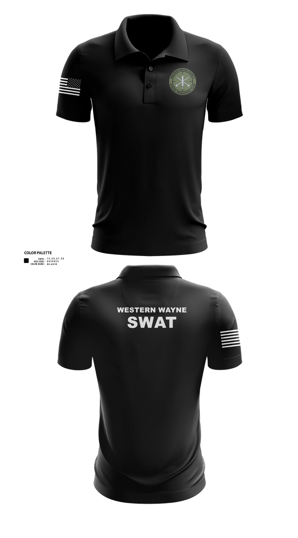 Short Sleeve Performance Polo, Western Wayne SOT, Police, Teamtime, Team time, sublimation, custom sports apparel, team uniforms, spirit wear, spiritwear, sports uniforms, custom shirts, team store, custom team store, fundraiser sports, apparel fundraiser