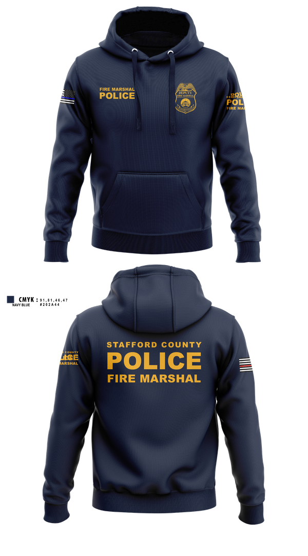 Hoodie, Stafford County Fire Marshal's Office, Police, Teamtime, Team time, sublimation, custom sports apparel, team uniforms, spirit wear, spiritwear, sports uniforms, custom shirts, team store, custom team store, fundraiser sports, apparel fundraiser