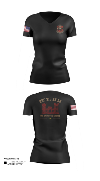 Womens Short Sleeve Vneck Shirt, 315, Army, Teamtime, Team time, sublimation, custom sports apparel, team uniforms, spirit wear, spiritwear, sports uniforms, custom shirts, team store, custom team store, fundraiser sports, apparel fundraiser