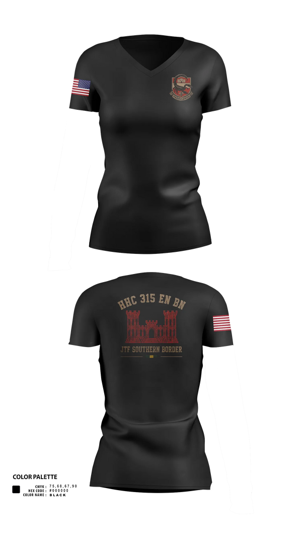 Womens Short Sleeve Vneck Shirt, 315, Army, Teamtime, Team time, sublimation, custom sports apparel, team uniforms, spirit wear, spiritwear, sports uniforms, custom shirts, team store, custom team store, fundraiser sports, apparel fundraiser