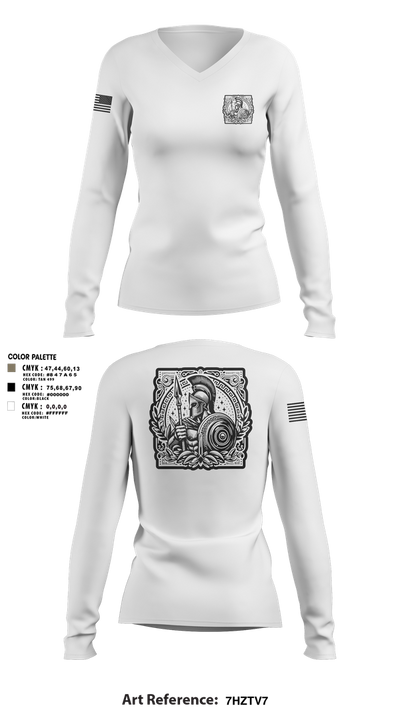 Detachment 9 10001787 Women's Long Sleeve V-neck Shirt - 2