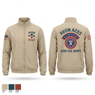 Windbreaker, Avon Indiana Recruiting Station, Army, Teamtime, Team time, sublimation, custom sports apparel, team uniforms, spirit wear, spiritwear, sports uniforms, custom shirts, team store, custom team store, fundraiser sports, apparel fundraiser