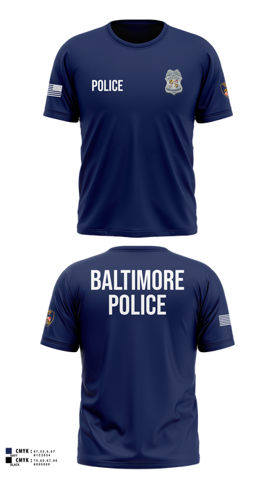 Baltimore Police Department 87844161 Old School Cotton Feel Shirt - 106