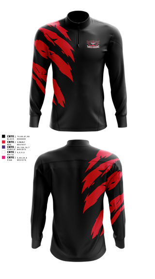 Quarter Zip Jacket, Carolina Track Hawks, Track & Field, Teamtime, Team time, sublimation, custom sports apparel, team uniforms, spirit wear, spiritwear, sports uniforms, custom shirts, team store, custom team store, fundraiser sports, apparel fundraiser