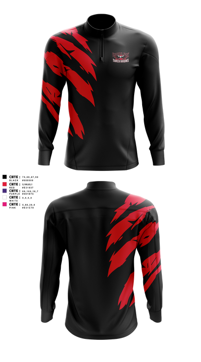 Carolina Track Hawks Quarter Zip Jacket - 12