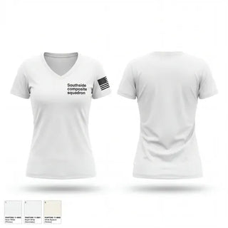 Womens Short Sleeve Vneck Shirt, Southside composite squadron, Air Force, Teamtime, Team time, sublimation, custom sports apparel, team uniforms, spirit wear, spiritwear, sports uniforms, custom shirts, team store, custom team store, fundraiser sports, apparel fundraiser