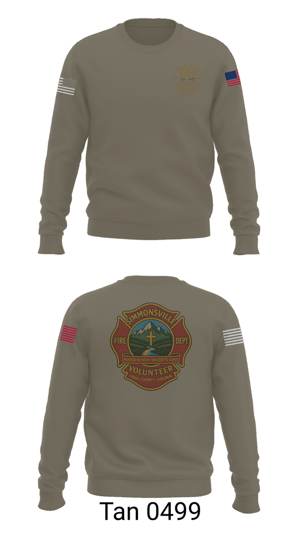 Crew Neck Sweatshirt, Simmonsville VFD, , Teamtime, Team time, sublimation, custom sports apparel, team uniforms, spirit wear, spiritwear, sports uniforms, custom shirts, team store, custom team store, fundraiser sports, apparel fundraiser