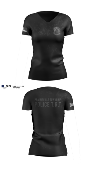Womens Short Sleeve Vneck Shirt, Prairieville Township police, Police, Teamtime, Team time, sublimation, custom sports apparel, team uniforms, spirit wear, spiritwear, sports uniforms, custom shirts, team store, custom team store, fundraiser sports, apparel fundraiser