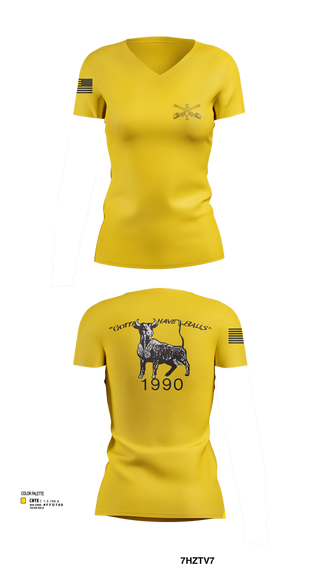 Womens Short Sleeve Vneck Shirt, 2nd Armored Cavalry Regiment, , Teamtime, Team time, sublimation, custom sports apparel, team uniforms, spirit wear, spiritwear, sports uniforms, custom shirts, team store, custom team store, fundraiser sports, apparel fundraiser