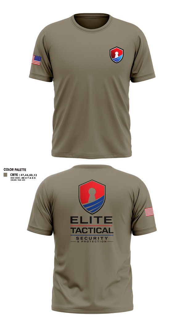 Old School Cotton Feel Shirt, Elite Tactical Security, Police, Teamtime, Team time, sublimation, custom sports apparel, team uniforms, spirit wear, spiritwear, sports uniforms, custom shirts, team store, custom team store, fundraiser sports, apparel fundraiser