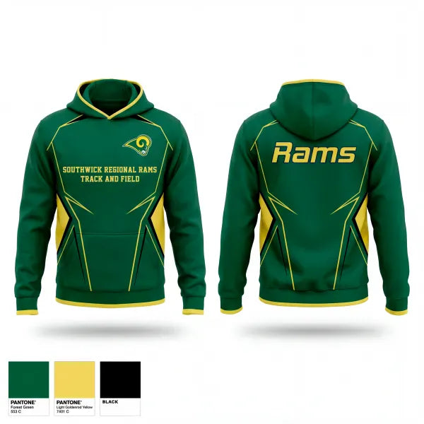 Hoodie, Southwick Regional Rams, Track & Field, Teamtime, Team time, sublimation, custom sports apparel, team uniforms, spirit wear, spiritwear, sports uniforms, custom shirts, team store, custom team store, fundraiser sports, apparel fundraiser