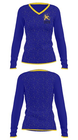 Women's Long Sleeve Vneck Shirt, Goldsboro High School Wrestling, Wrestling, Teamtime, Team time, sublimation, custom sports apparel, team uniforms, spirit wear, spiritwear, sports uniforms, custom shirts, team store, custom team store, fundraiser sports, apparel fundraiser