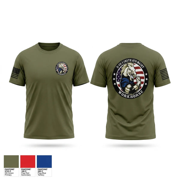 Old School Cotton Feel Shirt, D Co. 1-185th, Army, Teamtime, Team time, sublimation, custom sports apparel, team uniforms, spirit wear, spiritwear, sports uniforms, custom shirts, team store, custom team store, fundraiser sports, apparel fundraiser