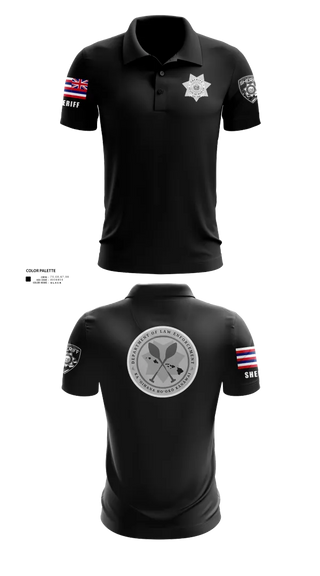 Short Sleeve Performance Polo, Hawai’i Department of Law Enforcement- Sheriff Division, Police, Teamtime, Team time, sublimation, custom sports apparel, team uniforms, spirit wear, spiritwear, sports uniforms, custom shirts, team store, custom team store, fundraiser sports, apparel fundraiser