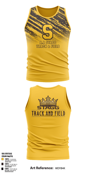 A.A Stagg High School Track & Field 25952032 Tank Top - 1