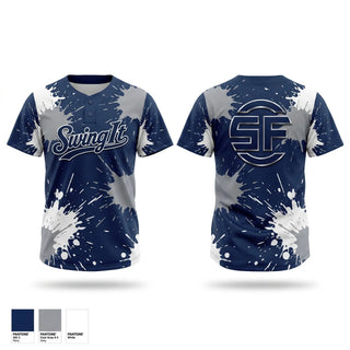 Two Button Softball Jersey, Swing It Fastpitch, Softball, Teamtime, Team time, sublimation, custom sports apparel, team uniforms, spirit wear, spiritwear, sports uniforms, custom shirts, team store, custom team store, fundraiser sports, apparel fundraiser