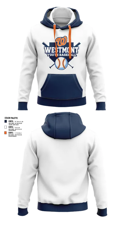 Westmont Youth Baseball 21491450 Hoodie - 10