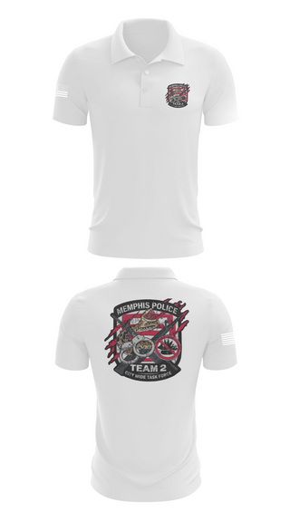 Short Sleeve Performance Polo, Memphis Police City Wide Task Force Team Two, Police, Teamtime, Team time, sublimation, custom sports apparel, team uniforms, spirit wear, spiritwear, sports uniforms, custom shirts, team store, custom team store, fundraiser sports, apparel fundraiser