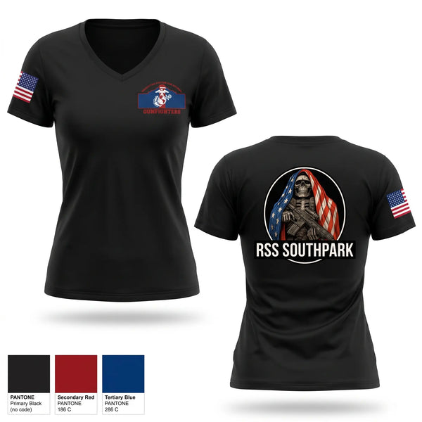 Womens Short Sleeve Vneck Shirt, RSS South Park, Marines, Teamtime, Team time, sublimation, custom sports apparel, team uniforms, spirit wear, spiritwear, sports uniforms, custom shirts, team store, custom team store, fundraiser sports, apparel fundraiser