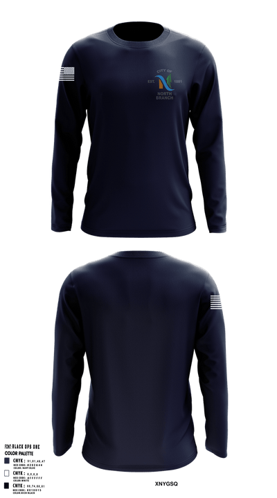 North Branch Police Dept. 88916958 Long Sleeve Performance Shirt 8