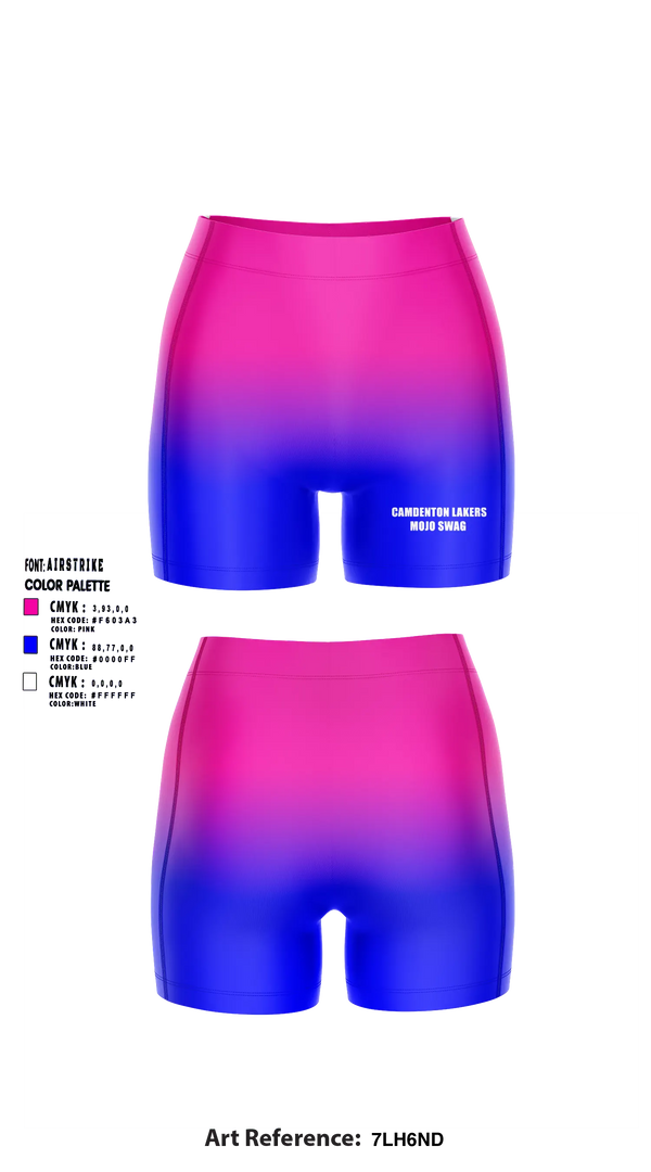 Womens Compression Shorts, Camdenton LakersMojo Swag, Wrestling, Teamtime, Team time, sublimation, custom sports apparel, team uniforms, spirit wear, spiritwear, sports uniforms, custom shirts, team store, custom team store, fundraiser sports, apparel fundraiser