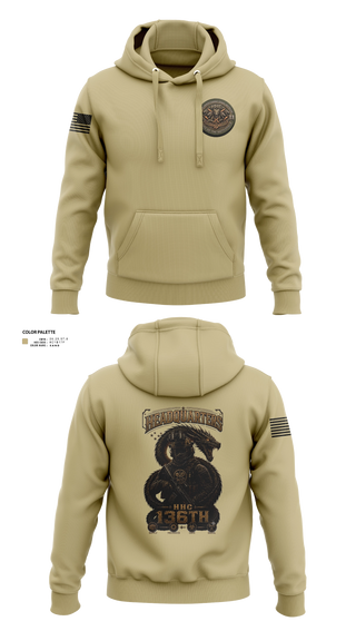 Hoodie, HHC 136th ESB, Army, Teamtime, Team time, sublimation, custom sports apparel, team uniforms, spirit wear, spiritwear, sports uniforms, custom shirts, team store, custom team store, fundraiser sports, apparel fundraiser