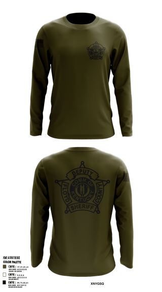 Long Sleeve Performance Shirt, Floyd county Sheriff’s Office, Police, Teamtime, Team time, sublimation, custom sports apparel, team uniforms, spirit wear, spiritwear, sports uniforms, custom shirts, team store, custom team store, fundraiser sports, apparel fundraiser