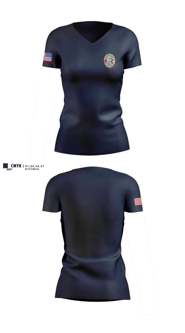 Womens Short Sleeve Vneck Shirt, Sour Lake Police Department, Police, Teamtime, Team time, sublimation, custom sports apparel, team uniforms, spirit wear, spiritwear, sports uniforms, custom shirts, team store, custom team store, fundraiser sports, apparel fundraiser