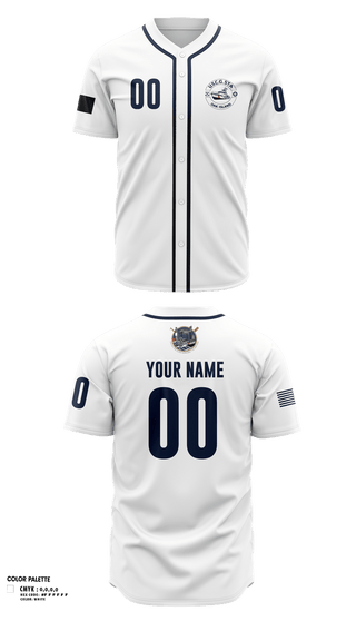 Full Button Baseball Jersey, CG STA OAK ISLAND, Coast Guard, Teamtime, Team time, sublimation, custom sports apparel, team uniforms, spirit wear, spiritwear, sports uniforms, custom shirts, team store, custom team store, fundraiser sports, apparel fundraiser