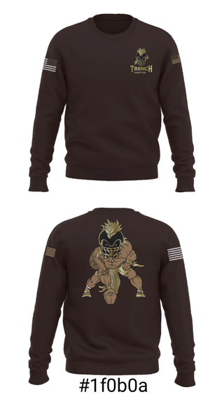 Crew Neck Sweatshirt, TRENCH WARRIORS, Football, Teamtime, Team time, sublimation, custom sports apparel, team uniforms, spirit wear, spiritwear, sports uniforms, custom shirts, team store, custom team store, fundraiser sports, apparel fundraiser