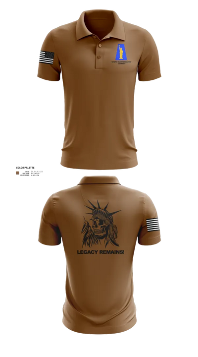 1019th Quartermaster Company 13323888 Short Sleeve Performance Polo - 25