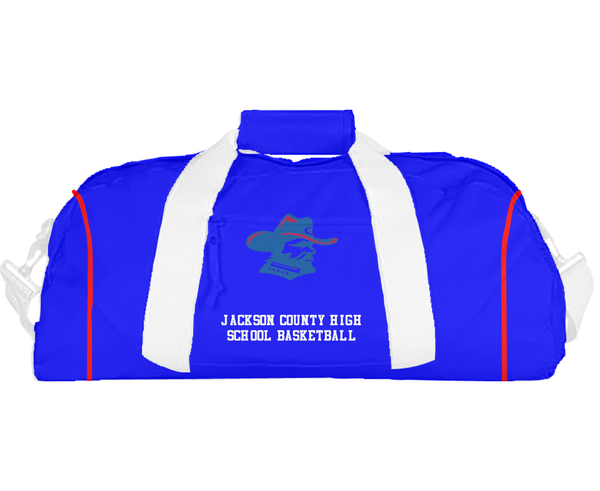 Duffle Bag, Jackson County High School Basketball, Men's Basketball, Teamtime, Team time, sublimation, custom sports apparel, team uniforms, spirit wear, spiritwear, sports uniforms, custom shirts, team store, custom team store, fundraiser sports, apparel fundraiser