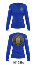 United States Federal Reserve Police 30952270 Women's Long Sleeve V-neck Shirt - 7