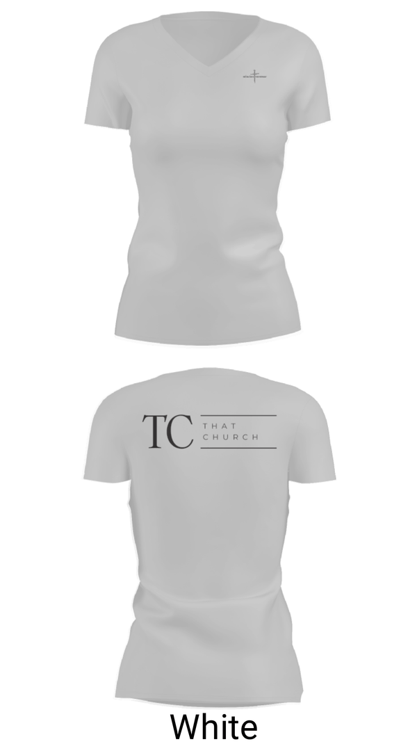 Women's Short Sleeve Vneck Shirt, That Church, , Teamtime, Team time, sublimation, custom sports apparel, team uniforms, spirit wear, spiritwear, sports uniforms, custom shirts, team store, custom team store, fundraiser sports, apparel fundraiser