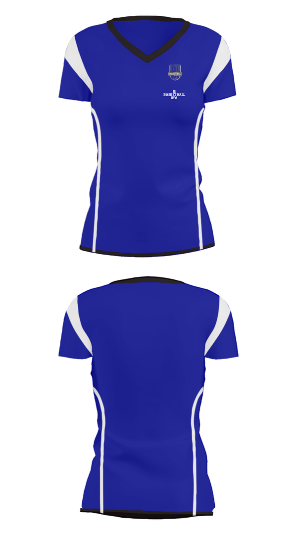 Women's Short Sleeve Vneck Shirt, D1 Basketball DFW, Men's Basketball, Teamtime, Team time, sublimation, custom sports apparel, team uniforms, spirit wear, spiritwear, sports uniforms, custom shirts, team store, custom team store, fundraiser sports, apparel fundraiser