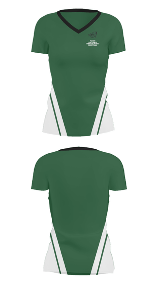 Women's Short Sleeve Vneck Shirt, Poetry Community Christian School Basketball, Men's Basketball, Teamtime, Team time, sublimation, custom sports apparel, team uniforms, spirit wear, spiritwear, sports uniforms, custom shirts, team store, custom team store, fundraiser sports, apparel fundraiser