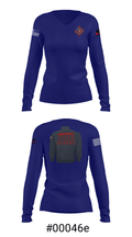 Jasper County Fire Rescue 11474467 Women's Long Sleeve V-neck Shirt - 7